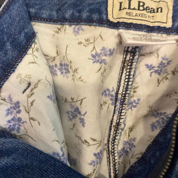 Women’s LLBean Insulated Blue Jeans Cabincore Western High Waisted Mom Relaxed 4 - Picture 14 of 16